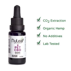 Huile pour animaux de compagnie au CBD de chanvre à spectre complet NuLeaf Naturals