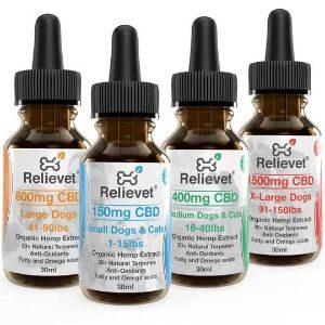 Huile de CBD pour chiens Relievet